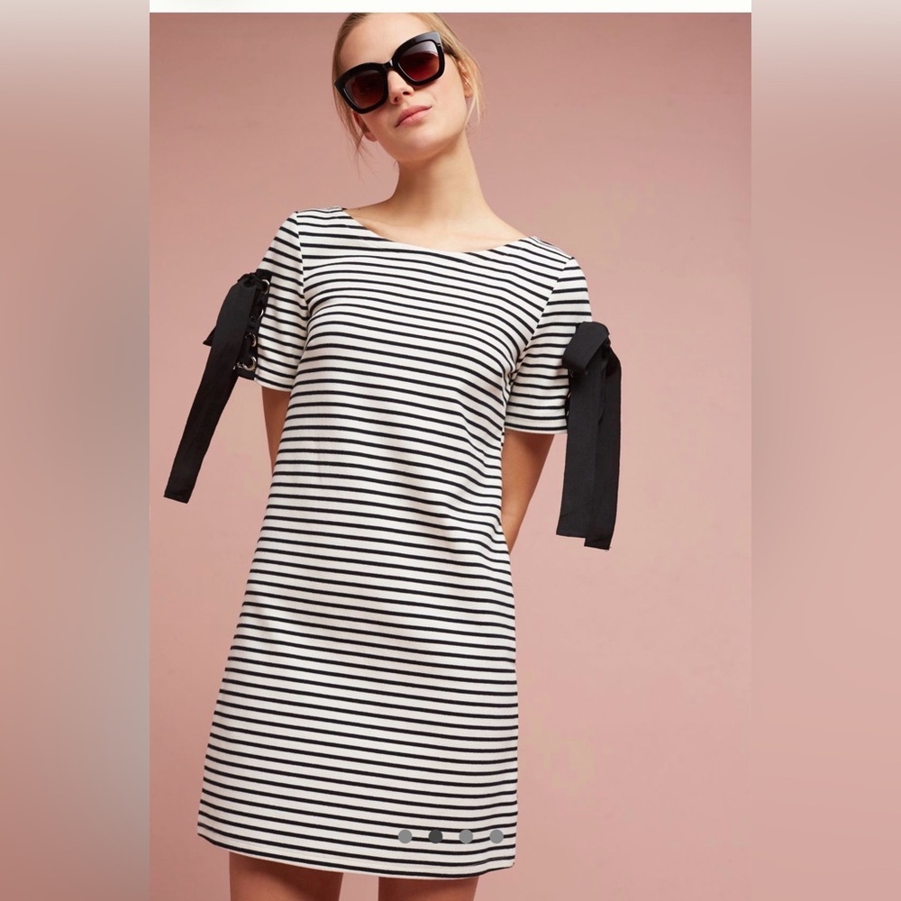 Anthropologie Maeve ribbons and stripes dress size XL - Picture 2 of 3